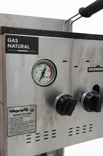 Freidora Industrial A Gas Morelli Freidora 10010 15l Gris No Tiene