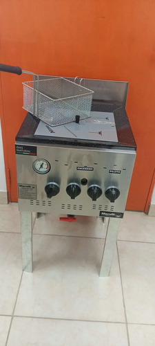 Freidora Industrial A Gas Morelli Freidora 10010 15l Gris No Tiene