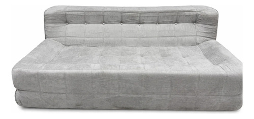 Sillón King-house Camelia 2 Cuerpos Alta Densidad Gris Gris Claro Liso