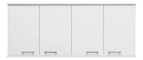 Alacena Melamina 1.60 M Platinum 4 Puertas 3 Estantes Blanca Blanco