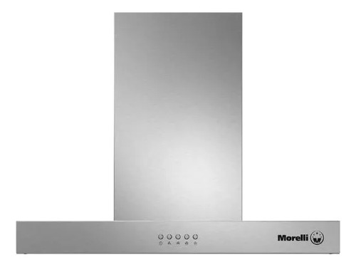 Campana Extractora Morelli 60 Cm Cristal Acero Inoxidable Negro Plateado