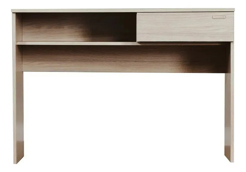 Escritorio Platinum 9038 De Melamina Con Cajón Y Estante Gris Andino
