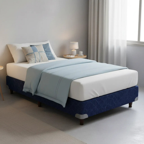 Sommier Base King-house 0.80 X 1.90 Tennessee Light Blue Azul