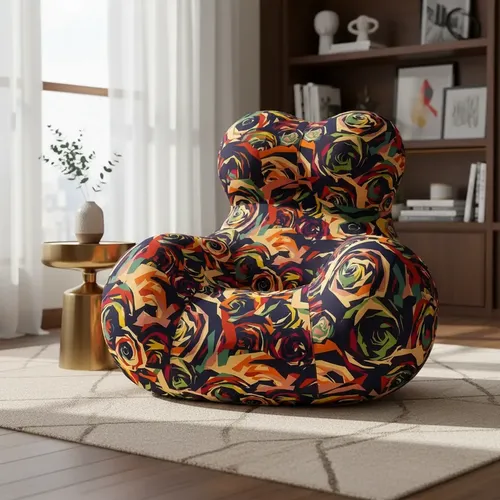 Sillón Puff King-house Loto Sofa Alta Densidad En Caja Multicolor