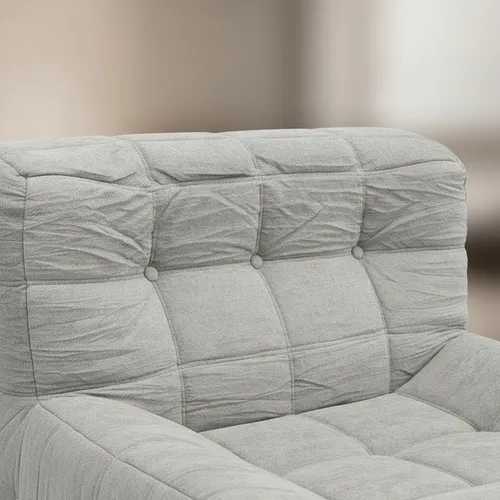 Sillón King-house Camelía Alta Densidad En Caja Gris Claro Liso