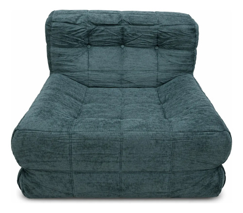 Sillón King-house Camelia Alta Densidad Compacto En Caja Petroleo Oscuro Liso