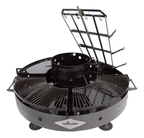 Parrilla Duomo Tromen Fogon Accesorios Asador Estaca Color Negro