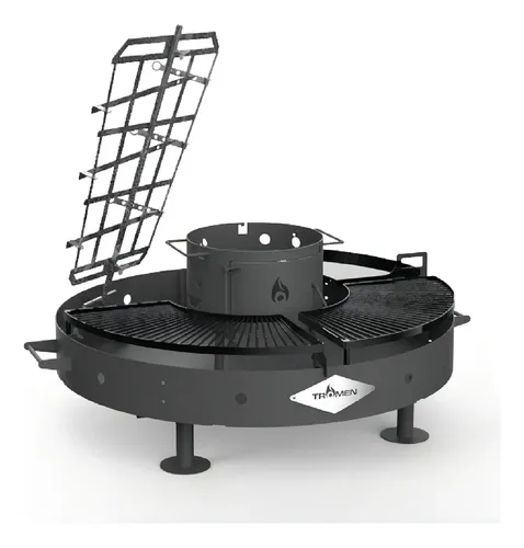 Parrilla Duomo Tromen Fogon Accesorios Asador Estaca Color Negro