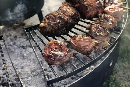 Parrilla Duomo Tromen Fogon Accesorios Asador Estaca Color Negro