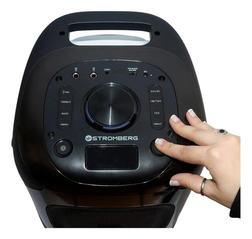 Parlante Portatil Stromberg Vibe-2 Bluet/luces/ecuali/80w Negro