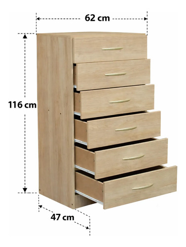 Chifonier Platinum 6 Caj 9200 Color Savanna Savanna