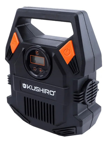 Mini Compresor Kushiro Portátil 150psi C/linterna Y 3 Picos Negro Bifásica