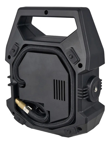 Mini Compresor Kushiro Portátil 150psi C/linterna Y 3 Picos Negro Bifásica