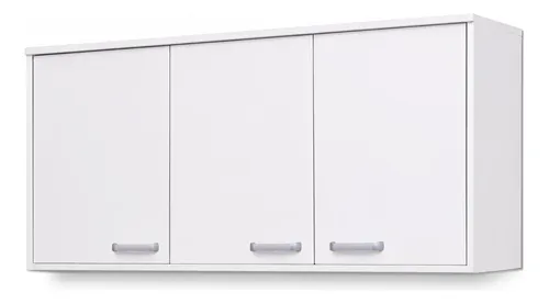 Alacena 1.20 X 0.63 Melamina Platinum 3p Blanco Blanco