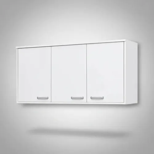 Alacena 1.20 X 0.63 Melamina Platinum 3p Blanco Blanco
