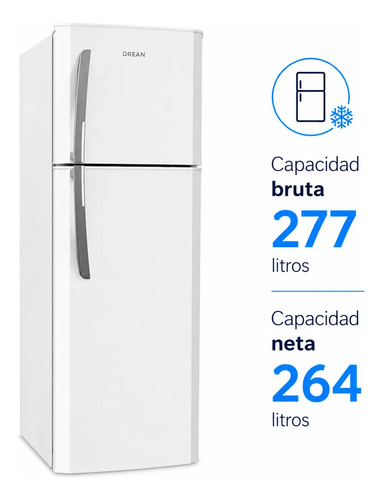 Heladera Con Freezer Cíclica 264 Litros Drean Defrost Blanco