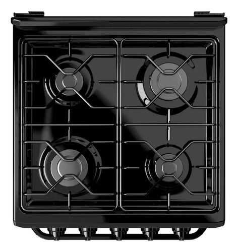 Cocina Multigas 56 Cm Negro Drean Con Horno Visor Negro