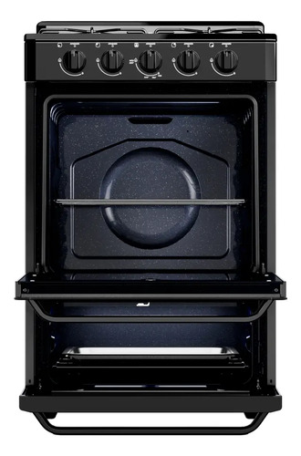 Cocina Multigas 56 Cm Negro Drean Con Horno Visor Negro