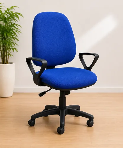 Sillon Of. Piro Giratorio Neumatico C/apoyabrazos Azul Azul Algodón