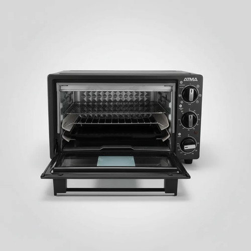 Horno Electrico Atma 20lts C/ Grill/ 7 Niv Coccion/negro Negro