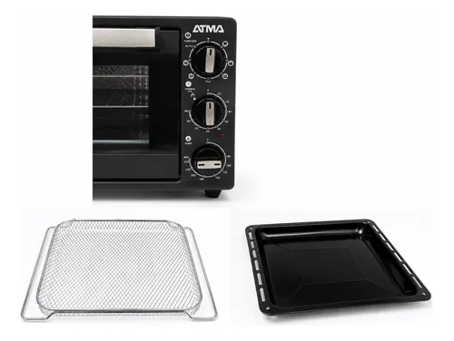 Horno Electrico Atma 20lts C/ Grill/ 7 Niv Coccion/negro Negro