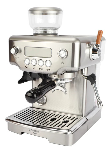 Cafetera Expreso Molinillo Regulable 15 Bares Digital Inox Gris