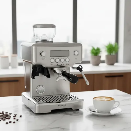 Cafetera Expreso Molinillo Regulable 15 Bares Digital Inox Gris