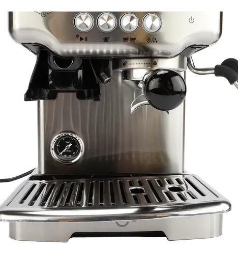 Cafetera Expreso Molinillo Regulable 15 Bares Digital Inox Gris