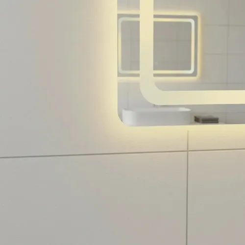 Espejo Gloa Rectangular Horizontal Con Luz Ajustable 70x50 Transparente