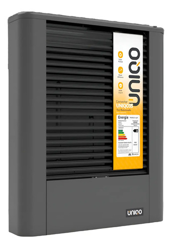 Calefactor Uniqo 5500 Tbu Uniqo55 Salida Concentrica Gris Oscuro