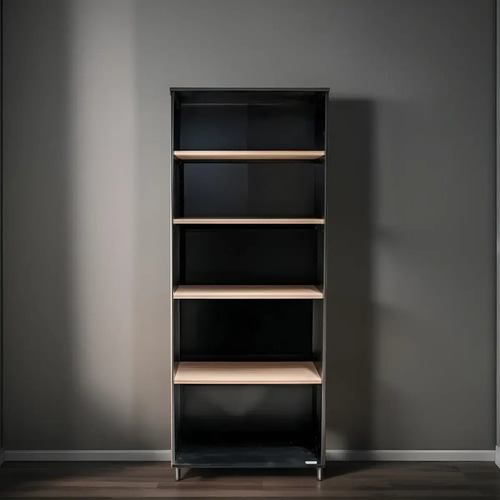 Biblioteca Minimalista Platinum 531 4 Estantes Negro/haya Negro/haya