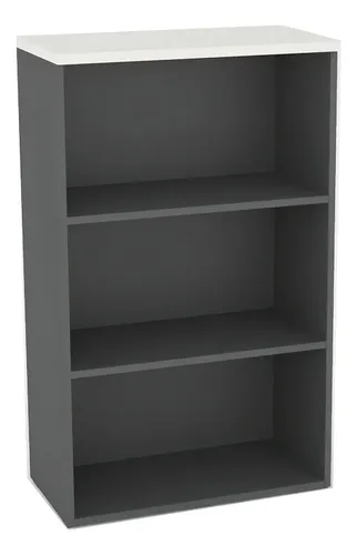 Biblioteca Piro Grafito Ceniza 3 Niveles 72x117x38.4cm Grafito-ceniza