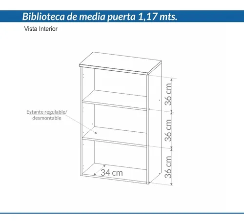 Biblioteca 2 Puertas Bajas Oficina  Color Grafito-ceniza Grafito-ceniza