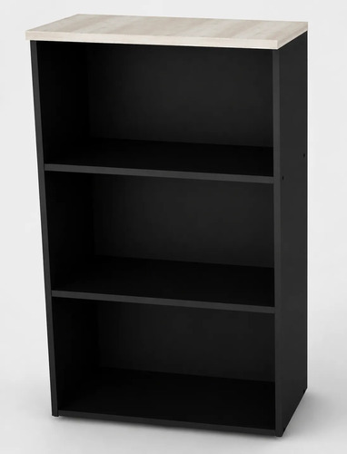 Biblioteca 0.38 X 1.17 Melamina Piro Art.5828 3 Estante Negr Negro/helsinky