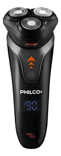 Afeitadora Philco Ae5305pp Negro Turbo Recortador De Patillas