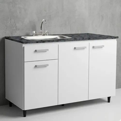 Platinum 30050 Cocina Color Blanco Bajo Mesada 1,20m