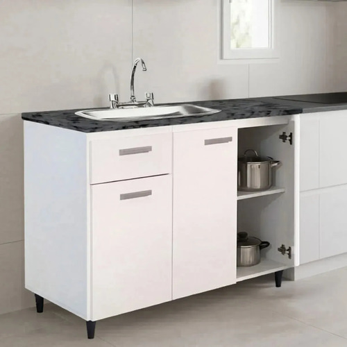Platinum 30050 Cocina Color Blanco Bajo Mesada 1,20m