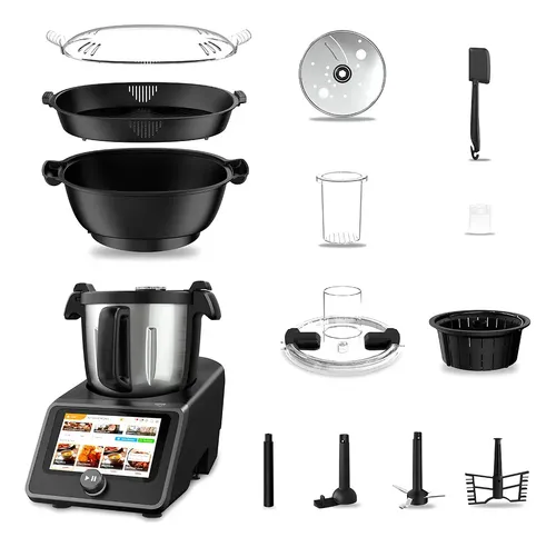 Robot De Cocina Easycook Vonne Con Wifi Y Pantalla Tactil Negro/plateado