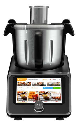 Robot De Cocina Easycook Vonne Con Wifi Y Pantalla Tactil Negro/plateado