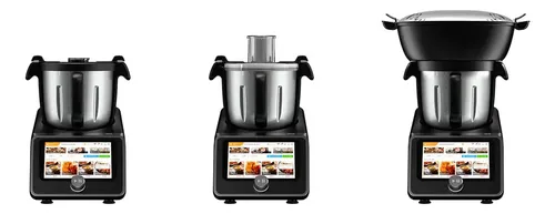Robot De Cocina Easycook Vonne Con Wifi Y Pantalla Tactil Negro/plateado