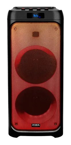 Parlante Torre Bluetooth Portátil Luces Aiwa Aw-t806f Negro