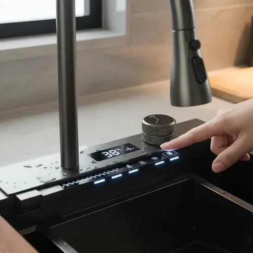 Pileta Bacha De Cocina Inteligente Multifunción Acero Gris