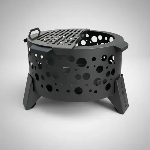 Fogón Tromen Fenix 600 Redondo 70 Cm Madera Parrilla
