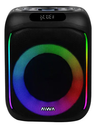 Parlante Portatil Aiwa Aw-p2016b Bluet/tws 5000w C/luz Led Negro