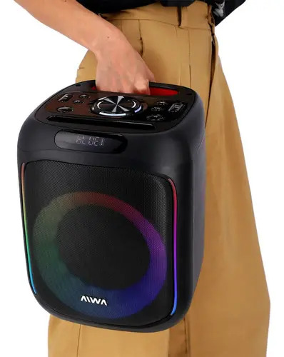 Parlante Portatil Aiwa Aw-p2016b Bluet/tws 5000w C/luz Led Negro