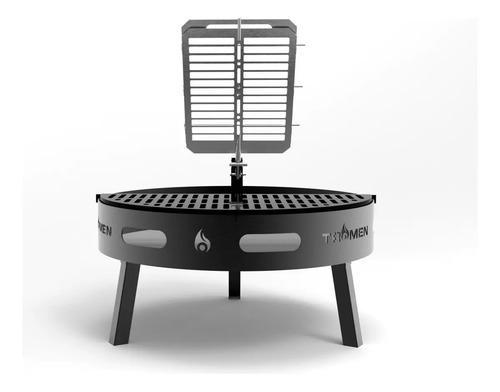 Fogón Tromen Hierro Enlozado 80 Cm Con Parrilla Jardín