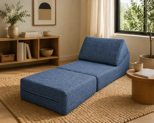 Sillon Individual King-house Narcizo Plegable 3 En 1 En Caja Azul