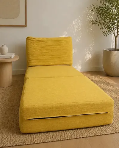 Sillon Individual King-house Narcizo Plegable 3 En 1 En Caja Amarillo