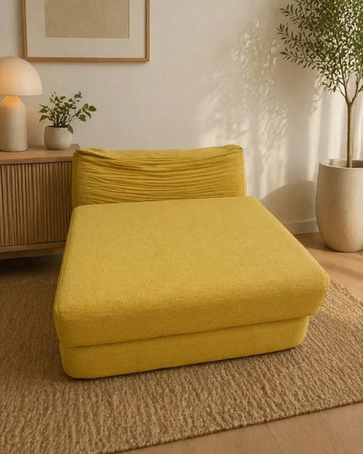 Sillon Individual King-house Narcizo Plegable 3 En 1 En Caja Amarillo