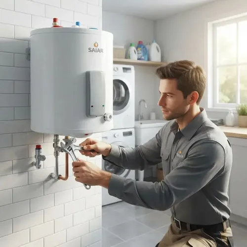Termotanque Eléctrico Saiar 55 Litros Conexión Superior Protección Anticorrosiva Blanco